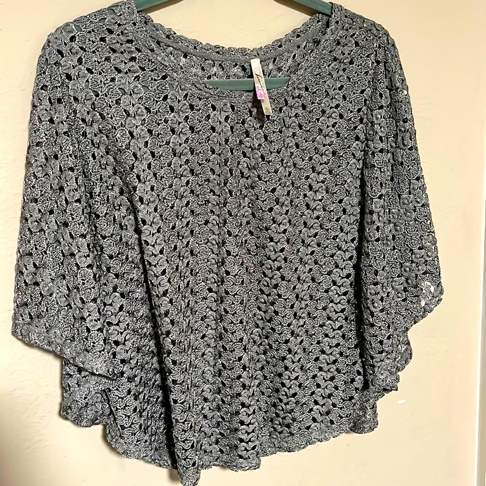Harmony Gray Lace Coverup/Shawl
